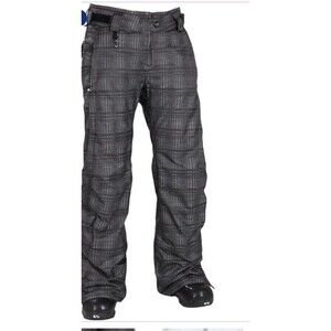 686 Women's Straight Leg Pants - Black Plaid